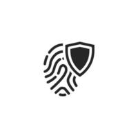 Vector sign of Fingerprint symbol is isolated on a white background. vector illustration icon color editable.