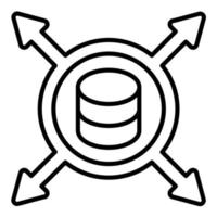 Data Driven Line Icon vector