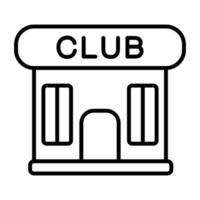 Club Line Icon vector