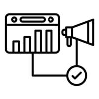 Average Position Line Icon vector