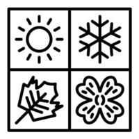 Seasons Line Icon vector