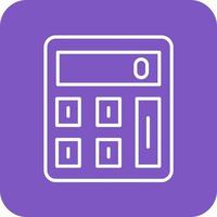 Calculator Line Round Corner Background Icons vector