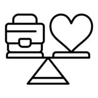 Work Life Balance Line Icon vector