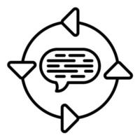 Feedback Loop Line Icon vector