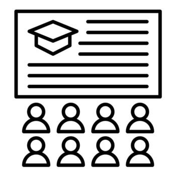 icono de línea de clase vector