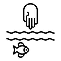 Holding Catch Line Icon vector