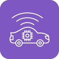 Autonomous Line Round Corner Background Icons vector