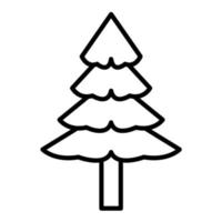 Pine Tree Line Icon vector