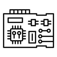 icono de línea de circuito vector