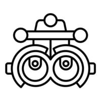 icono de línea de foróptero vector