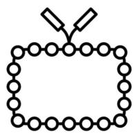 Beads Line Icon vector