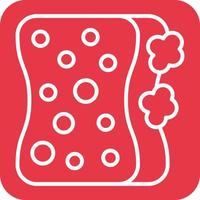 Sponge Line Round Corner Background Icons vector