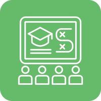 Training Line Round Corner Background Icons vector