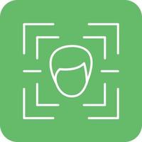Face Scan Line Round Corner Background Icons vector