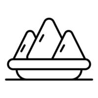 Samosa Line Icon vector