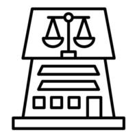 icono de línea del departamento de justicia vector