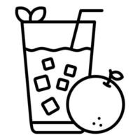 Orange Juice Line Icon vector