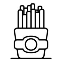 French Fries Line Icon vector