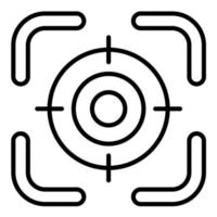 Basic Target Line Icon vector