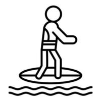 Surfer Line Icon vector