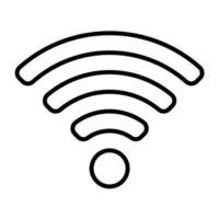 icono de línea wifi vector