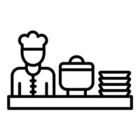 Caterer Line Icon vector