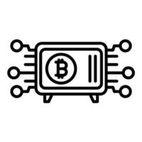 Crypto Vault Line Icon vector