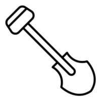 Shovel Line Icon vector