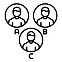 Customer Types Line Icon vector