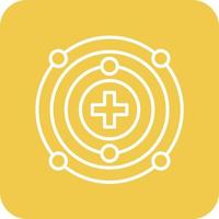 Proton Line Round Corner Background Icons vector