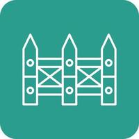 Fence Line Round Corner Background Icons vector
