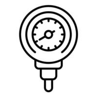 Pressure Gauge Line Icon vector