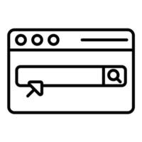 Search Engine Line Icon vector