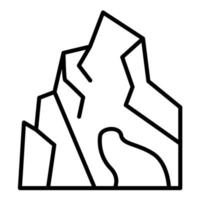 Desert Cave Line Icon vector