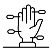 Acupressure Line Icon vector