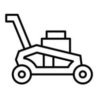 Lawn Mower Line Icon vector