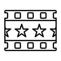 Movie Review Line Icon vector