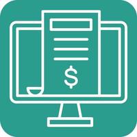 Subscription Model Line Round Corner Background Icons vector
