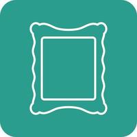 Photo Frame Line Round Corner Background Icons vector