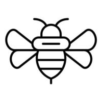 icono de línea de abeja vector