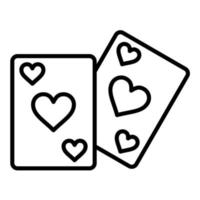 Playing Cards Line Icon vector