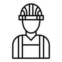 Builder Male Line Icon vector