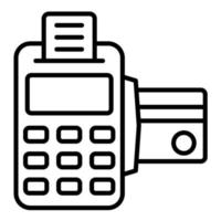 Card Machine Line Icon vector