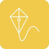 Kite Line Round Corner Background Icons vector