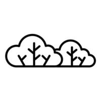 Shrub Line Icon vector