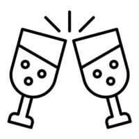 Cheers Line Icon vector