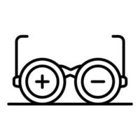 icono de línea de gafas médicas vector