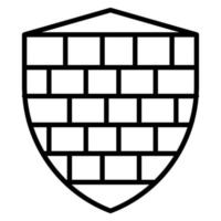 Shieldwall Line Icon vector