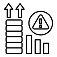 icono de línea de inversión de riesgo vector