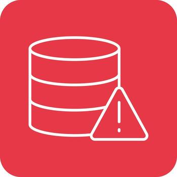 Database Alert Line Round Corner Background Icons vector